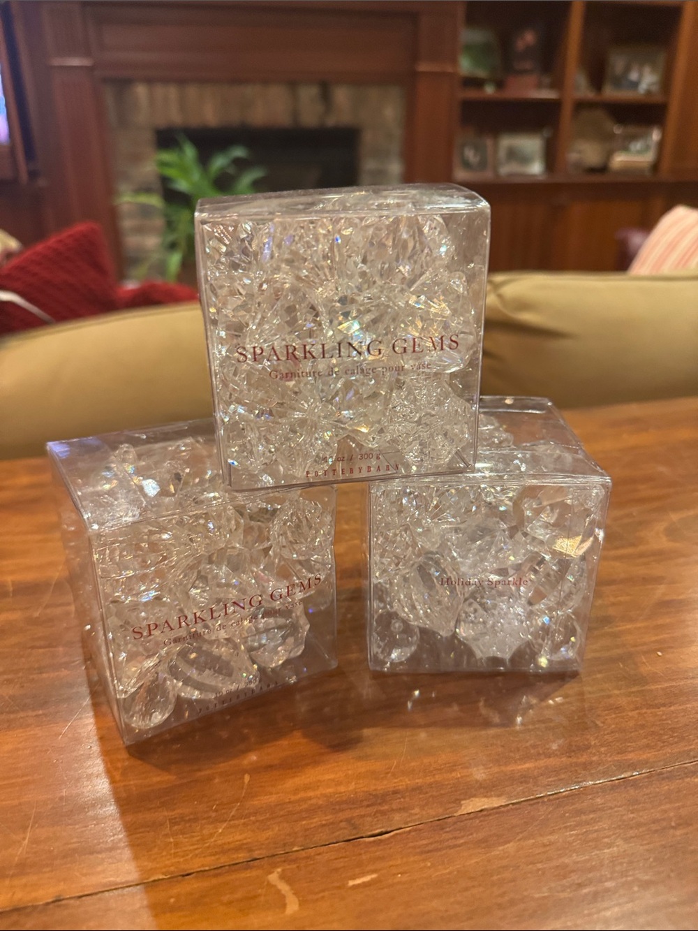 NIP Pottery Barn Sparkling Gems Oversize Decor 3 Boxes Wedding Bridal Shower NEW